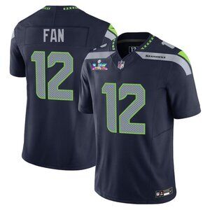 Mens or Youths Choose 12 Fan Super Bowl LX Stitched Jersey Navy Vapor